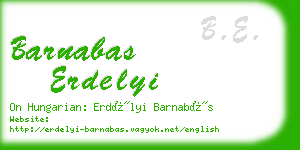 barnabas erdelyi business card